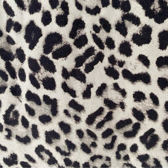 Alice + Olivia Braxton Animal Print stop size medium Black Cream - Picture 9 of 9